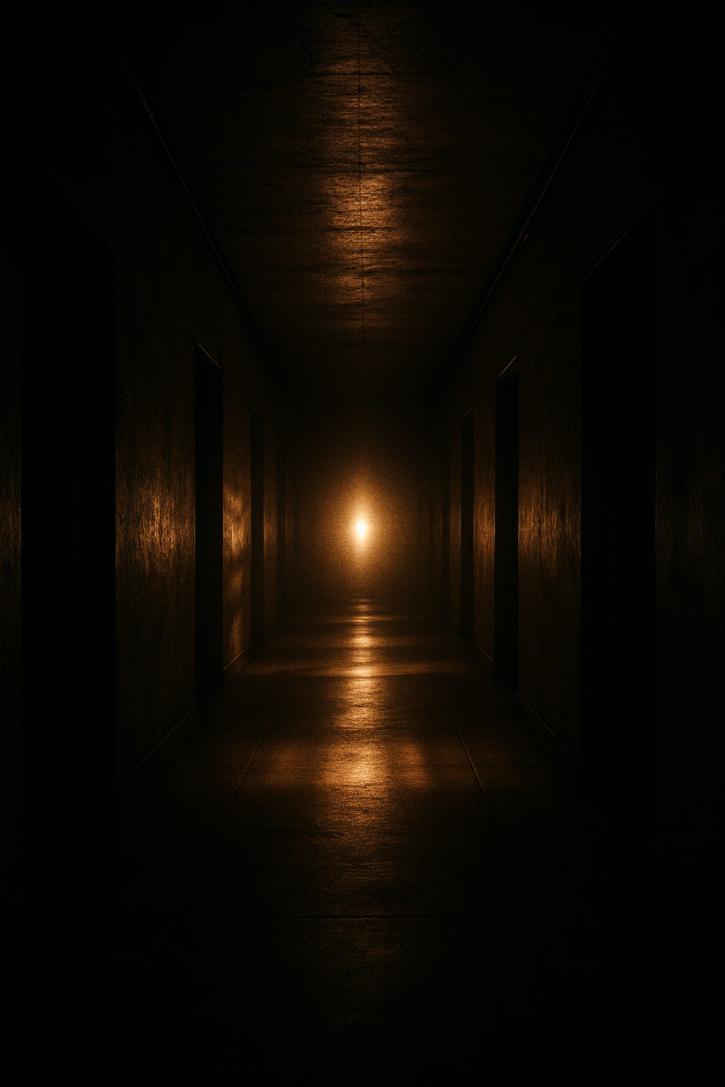 A single spark of light in a dark space, representing a minimal but meaningful signal