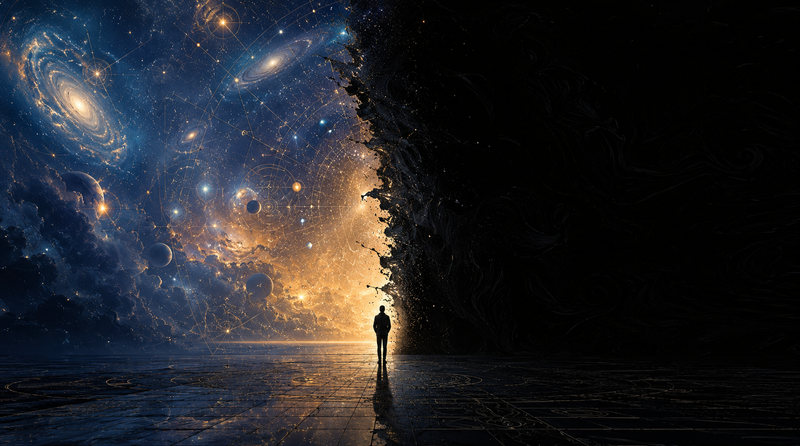 Banner image representing the question why there is something rather than nothing